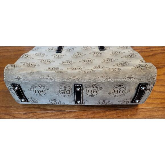 Dooney & Bourke Women's Large Tote Bag Monogram Tan Brown Vintage - Picture 3 of 16